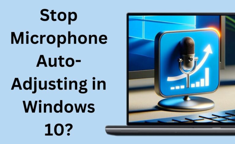 how to stop microphone auto adjusting in windows 10