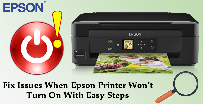epson printer won't turn on