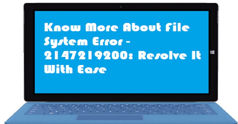 File System Error -2147219200