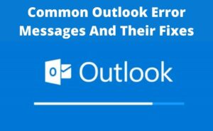 Outlook error messages