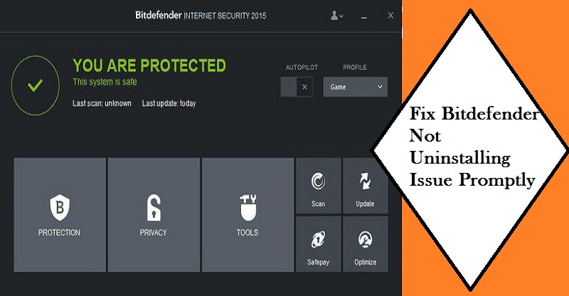 Bitdefender not uninstalling