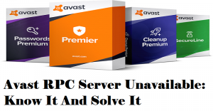 Avast RPC server unavailable