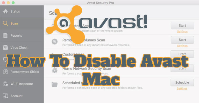 How To Disable Avast Mac