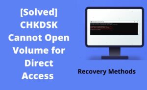 cannot open volume for direct access