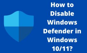 how to disable windows defender